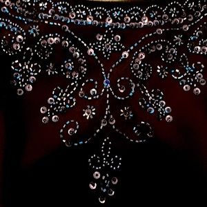 Black formal beaded dress size 12